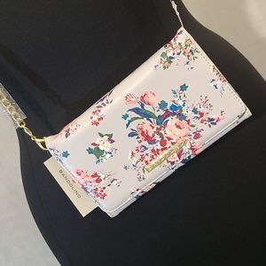 Bandolino fold up wallet with chain floral…